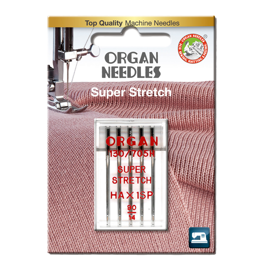 Nål Organ Super Stretch HAx1SP 90, 5-pakk